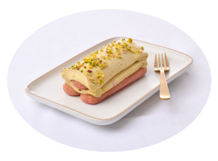 Tiramisu s Pistáciemi a Malinami, 120g (min 10x)