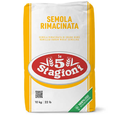 Semola Italiana 5stagioni Rimacinata, 1kg (W 200)
