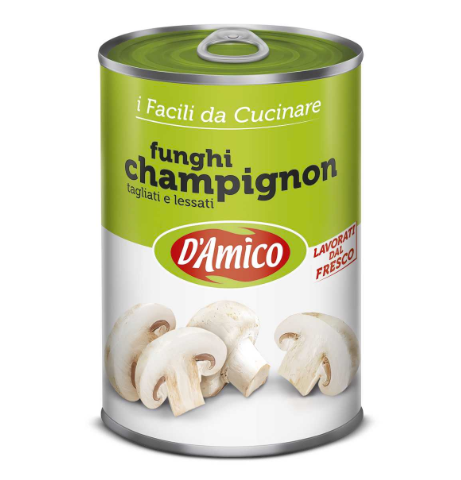 Funghi Champignon a Fette in Salamoia. 0,38 kg.