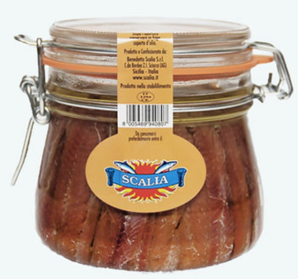Sarde Filetti in Vetro. 0,58 kg.